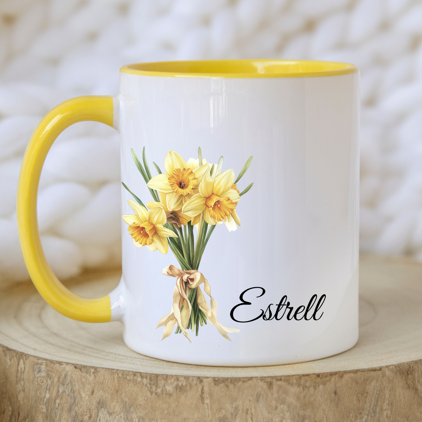 Personalised Birth Flower Mug