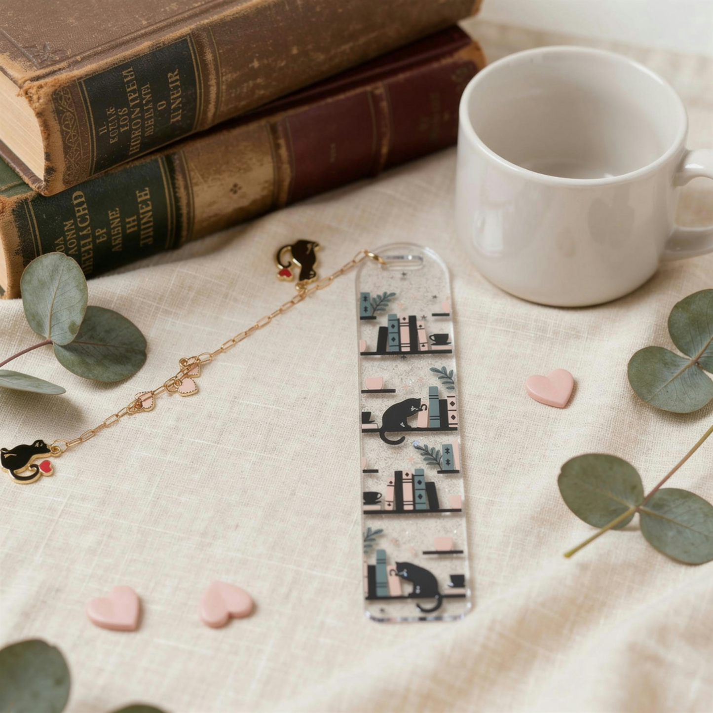 Cats and Books Bookmark. Cat Lover Bookmark Gift. Cat Bookshelf Bookmark. Cats & Books Bookmark Book Lover Cat Bookmark. Bookmark Cats Books