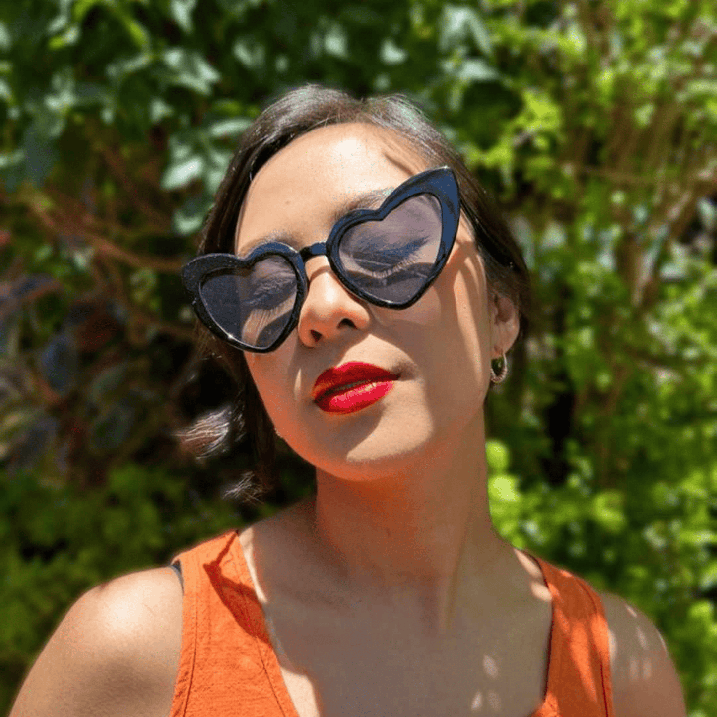 Heart Shaped Sunglasses in Black