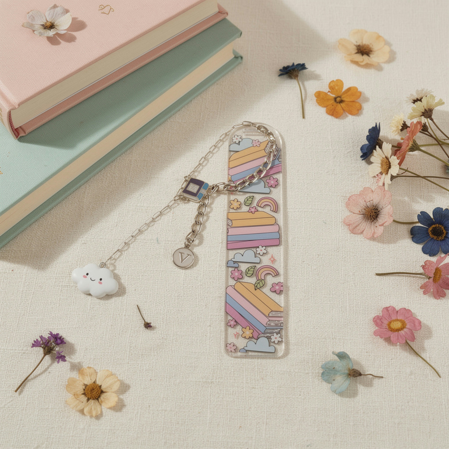 Book Stack Bookmark