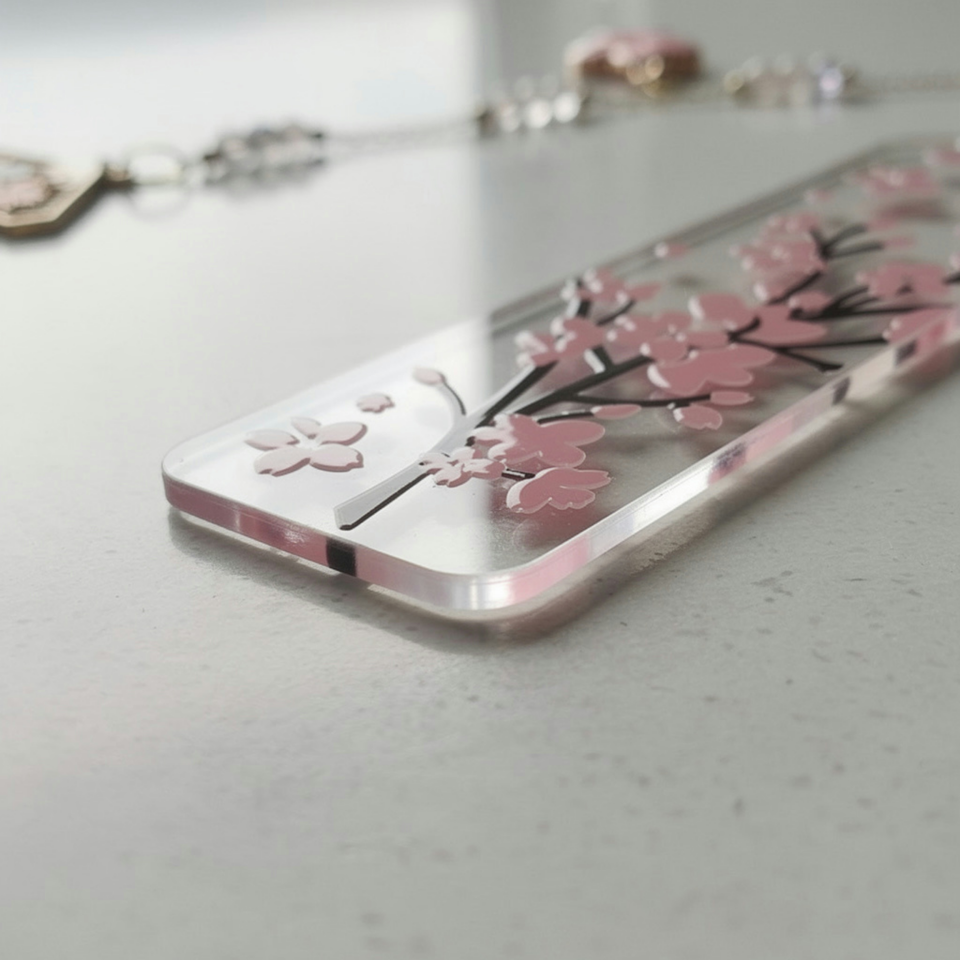 Cherry Blossom Bookmark. Japanese Cherry Blossom Bookmark. Sakura Bookmark Cherry Blossom Lover Bookmark Pink Sakura Cherry Blossom Bookmark