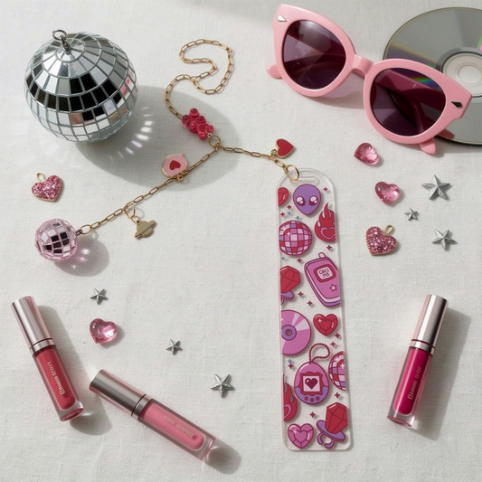 Retro Y2K Bookmark. Disco Y2K Bookmark. Alien Bookmark. Nostalgic Y2K Bookmark. Disco Y2K Bookmark