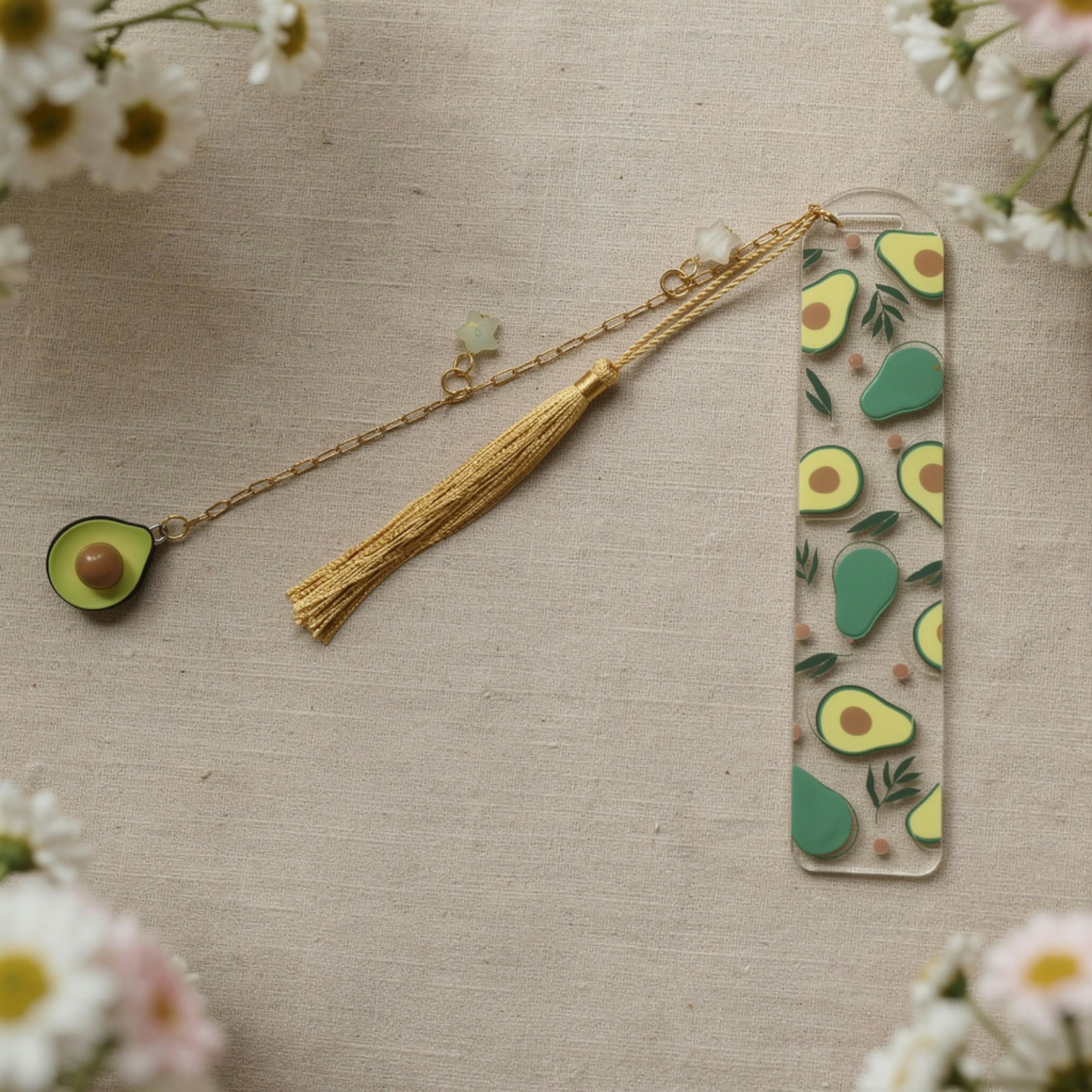 Avocado Bookmark with Tassel