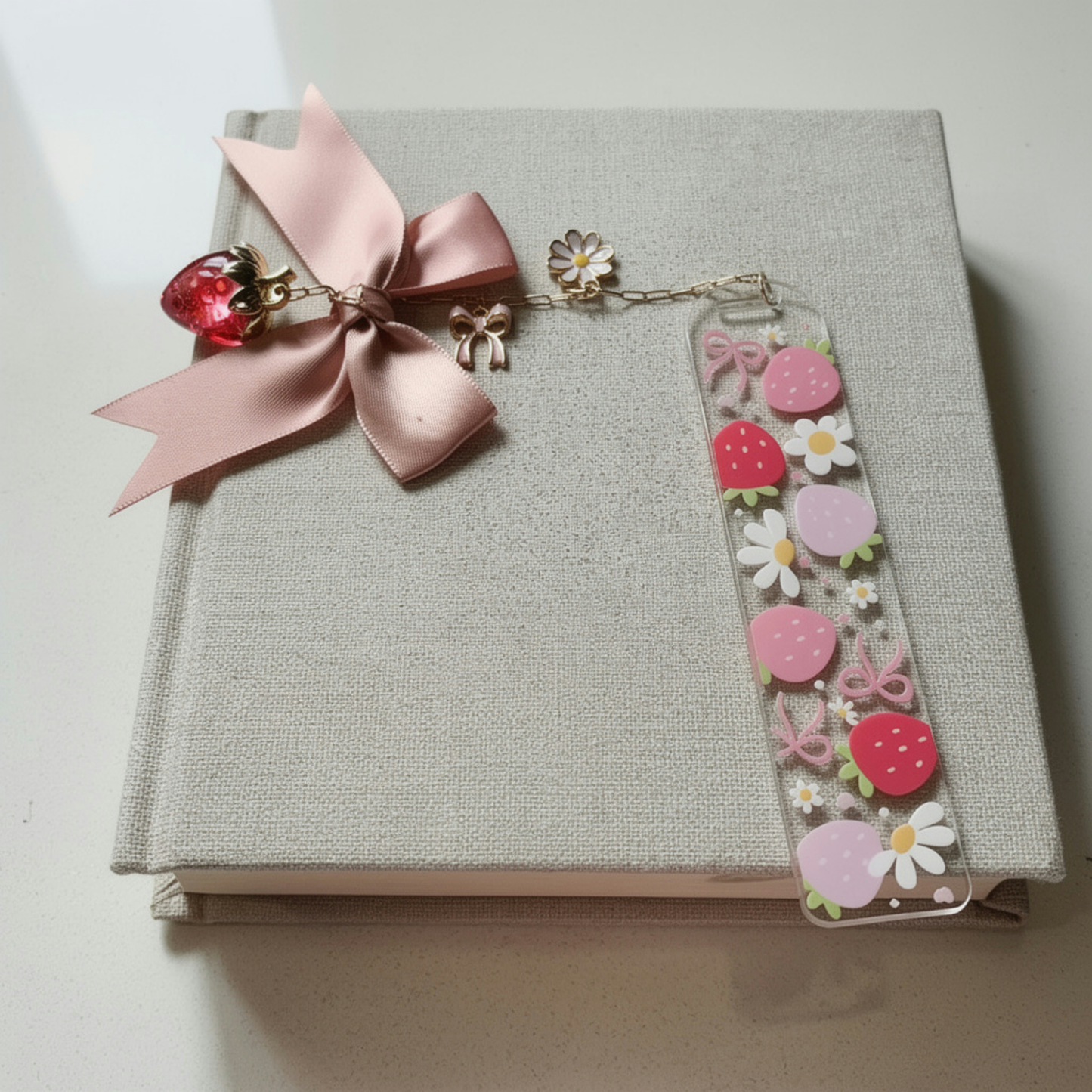 Strawberry Bookmark. Strawberries Bookmark. Personalised Strawberry Bookmark. Strawberry Book Lover Gift Strawberry Bookmark for Book Lovers