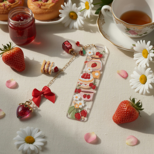 Strawberry Cake Bookmark. Strawberry Dessert Bookmark. Strawberry Jam Bookmark. Strawberry Cake Lover Bookmark. Strawberry Sweets Bookmark