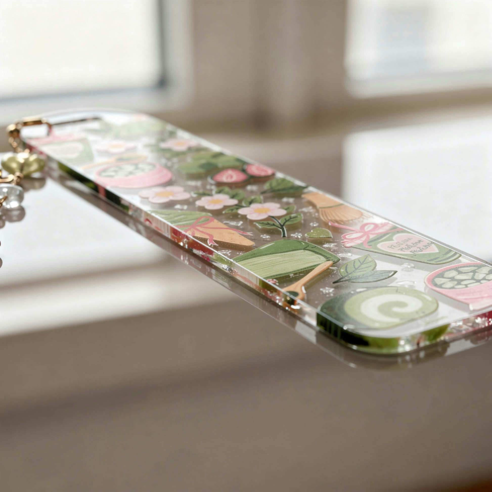 Matcha Bookmark. Matcha Lover Bookmark Gift. Matcha Acrylic Bookmark for Book Lovers. Matcha Dessert Bookmark. Green Tea Bookmark with Charm