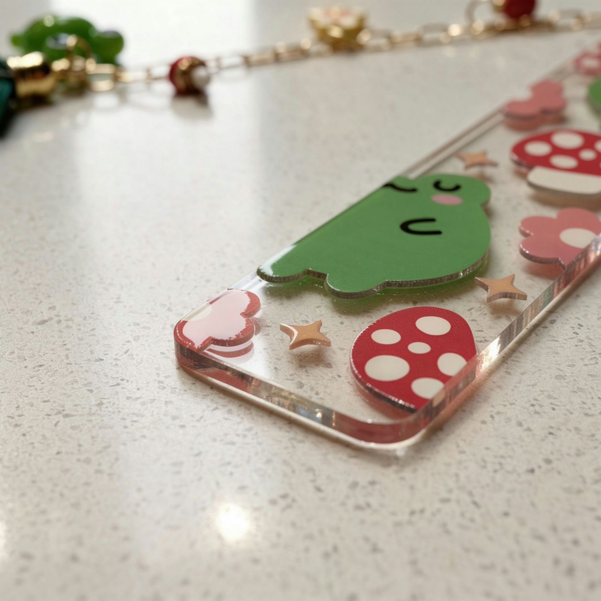 Whimsical Frog Bookmark. Frog Bookmark. Kawaii Frog Bookmark. Frog Lover Bookmark. Frog & Mushroom Bookmark. Frog Lover Gift