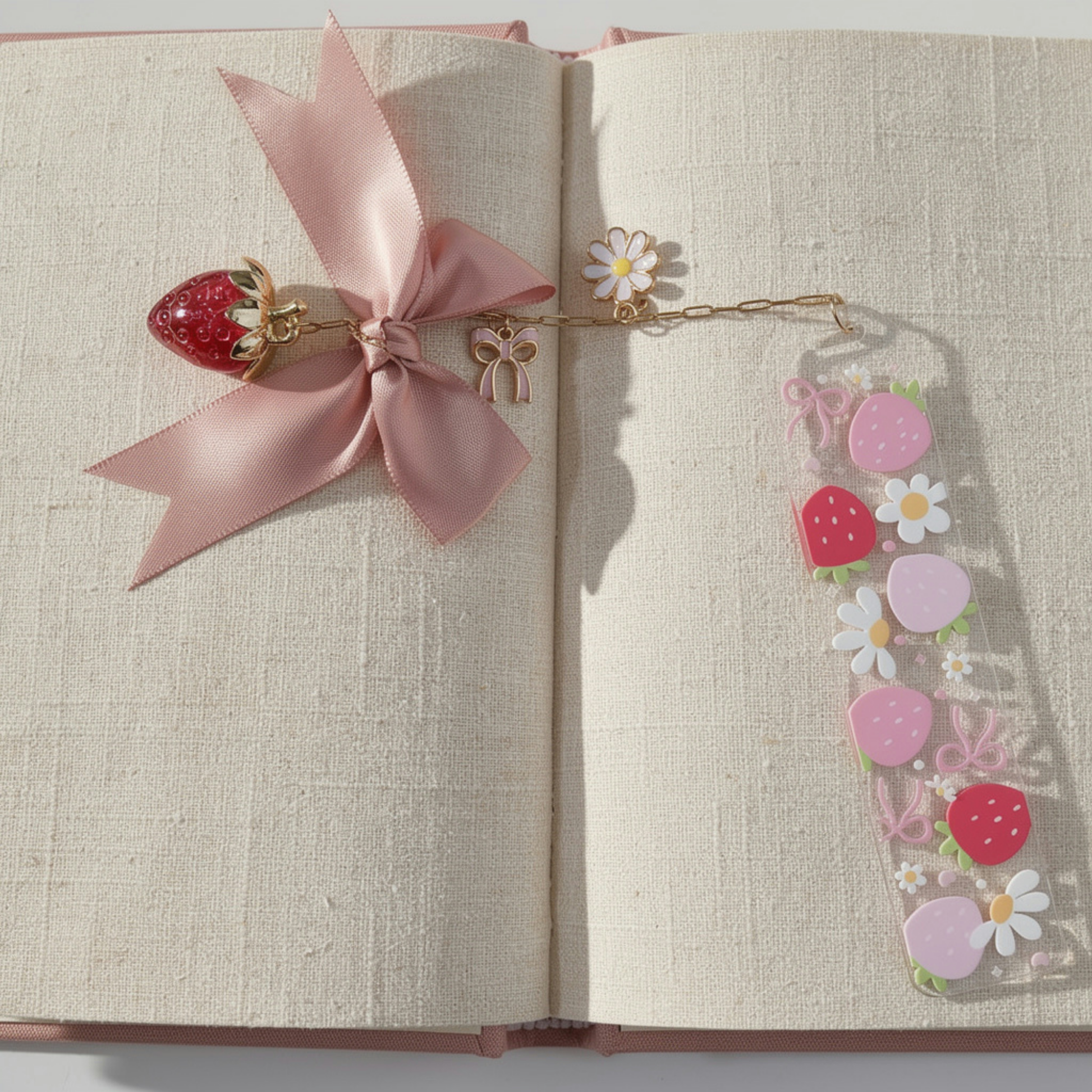 Strawberry Bookmark. Strawberries Bookmark. Personalised Strawberry Bookmark. Strawberry Book Lover Gift Strawberry Bookmark for Book Lovers