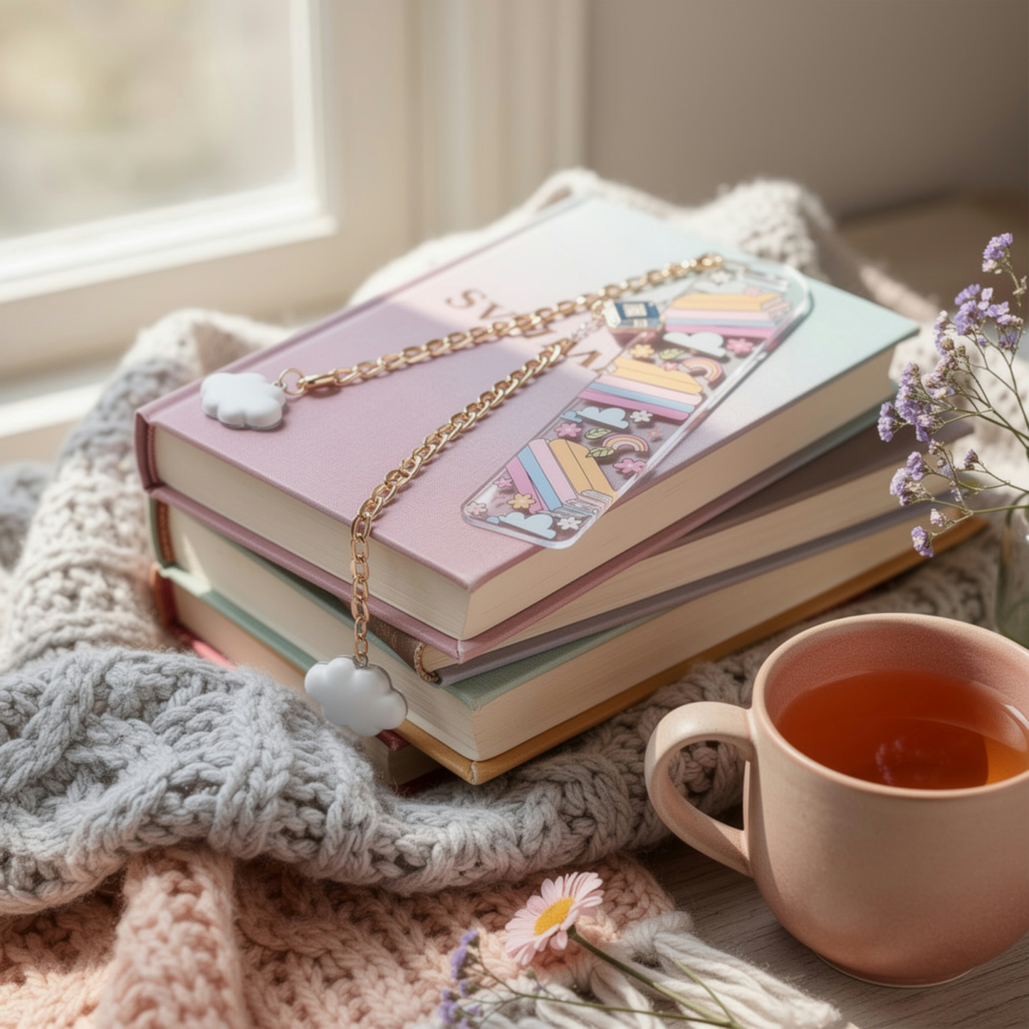 Book Stack Bookmark