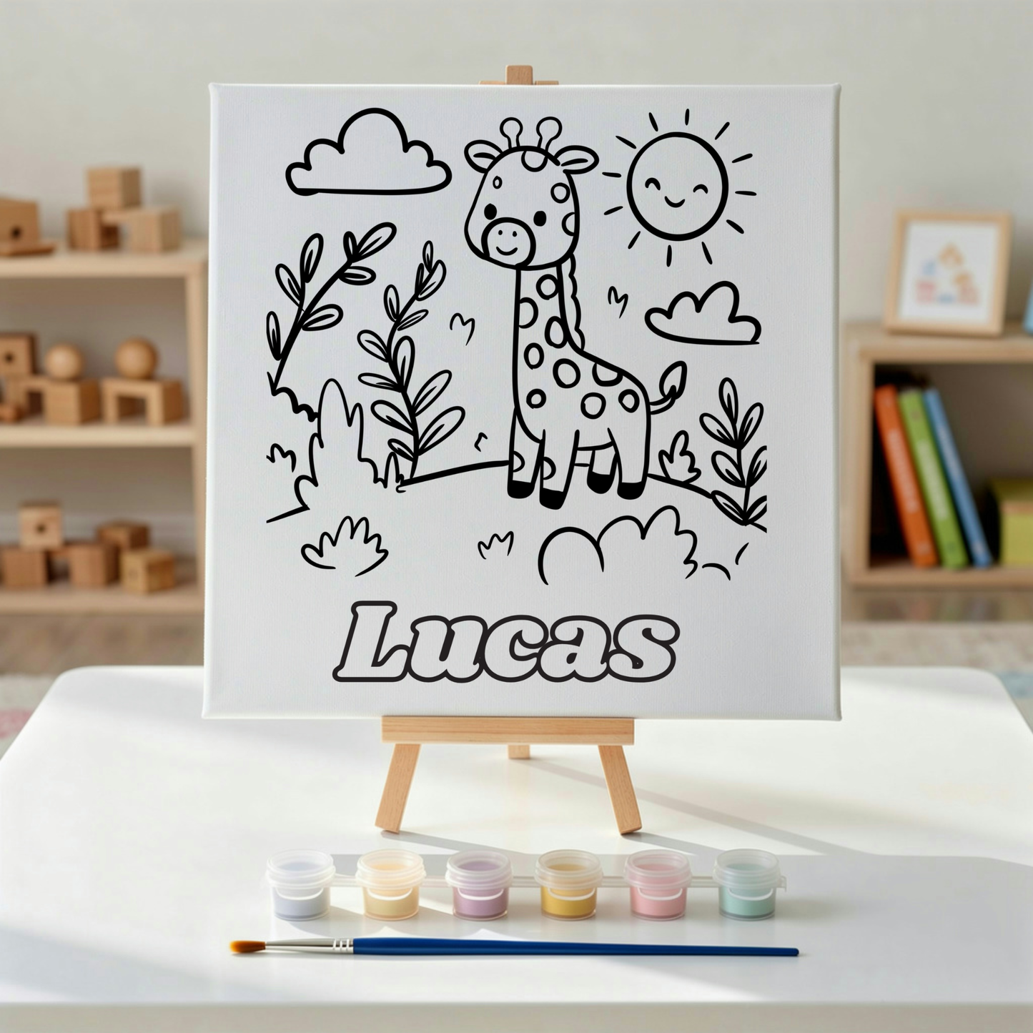 Custom Kids Paint Your Own Canvas Kit