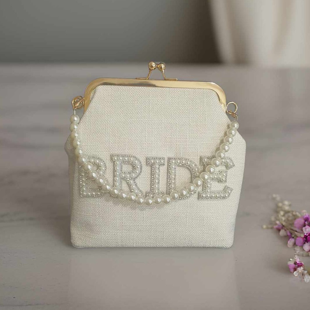 Bride bag with pearls