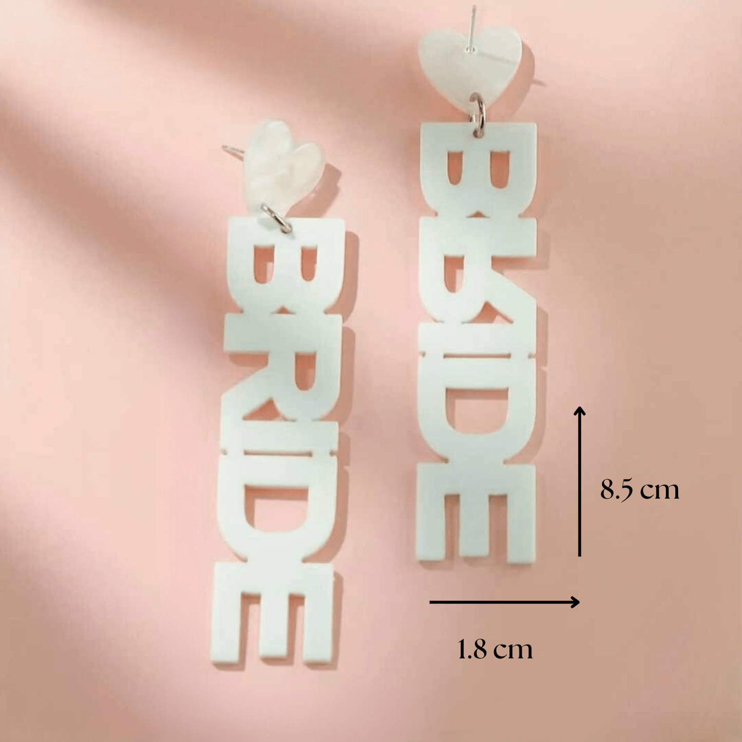 Bride White Earrings