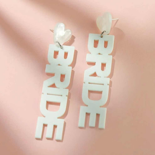 Bride Earrings White