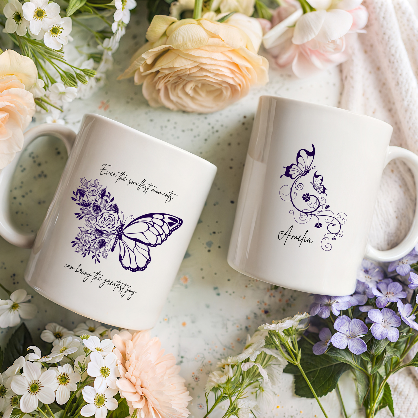 Butterfly Mug. Custom Butterfly Mug. Personalised Butterfly Mug. Mug Butterfly