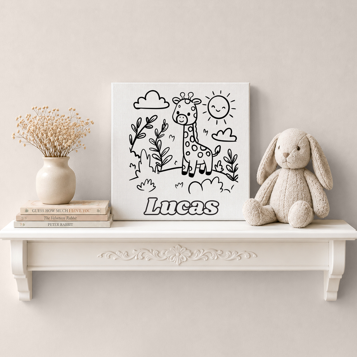Paint your own canvas kit for kids. Kids canvas painting set. Personalised kids paint kit.  kids painting party favours