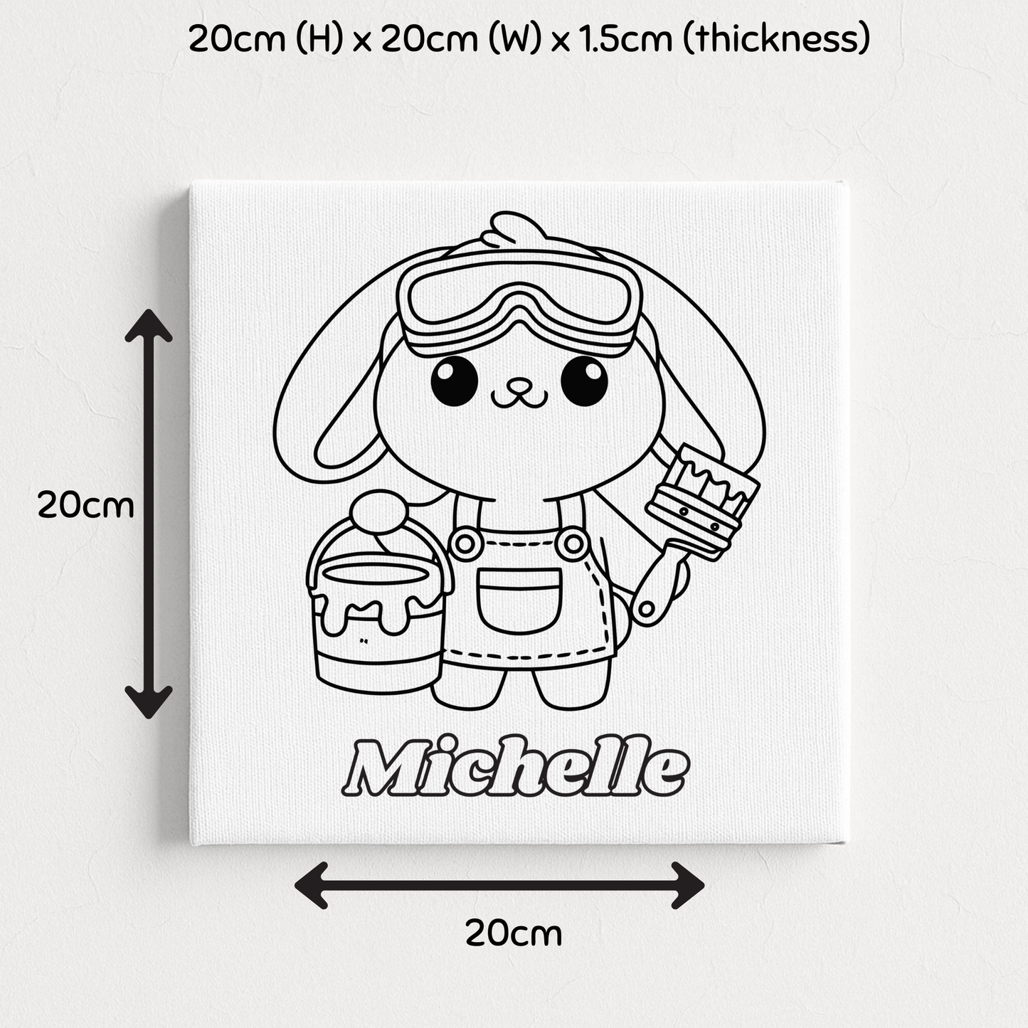 Paint your own canvas kit for kids. Kids canvas painting set. Personalised kids paint kit.  kids painting party favours