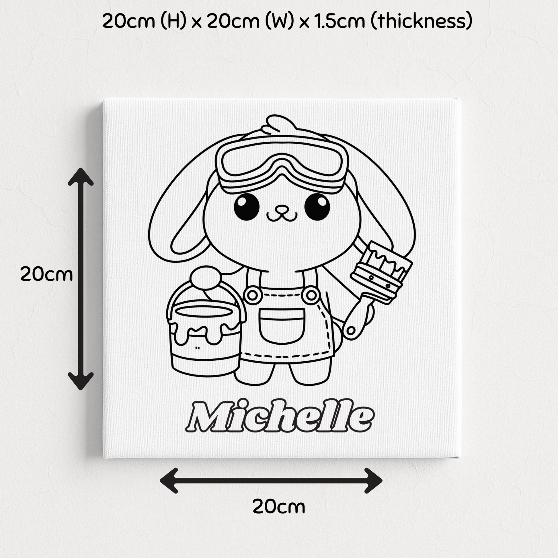 Paint your own canvas kit for kids. Kids canvas painting set. Personalised kids paint kit.  kids painting party favours