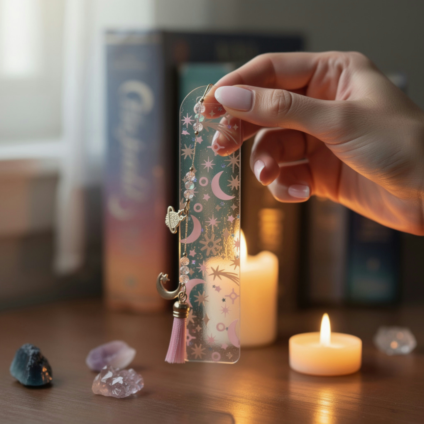 Celestial Moon Bookmark. Moon & Stars Bookmark. Celestial Night Sky Bookmark Celestial Book Lover Bookmark Cosmic Moon Bookmark Moon & Stars