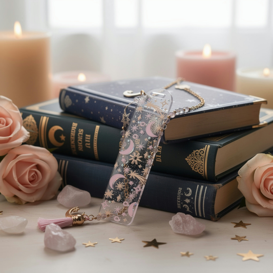 Celestial Moon Bookmark. Moon & Stars Bookmark. Celestial Night Sky Bookmark Celestial Book Lover Bookmark Cosmic Moon Bookmark Moon & Stars