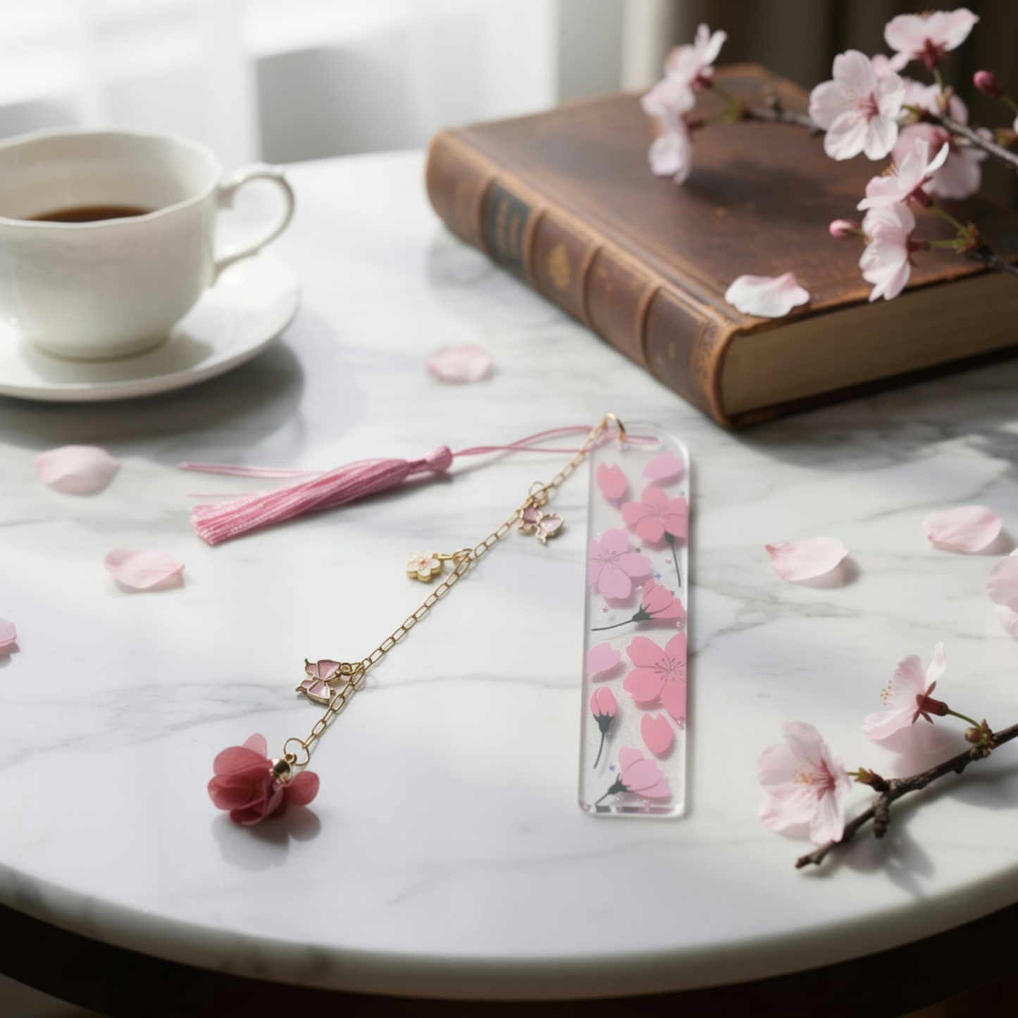 Sakura Cherry Blossom Bookmark. Japanese Cherry Blossom Bookmark Sakura Bookmark Cherry Blossom Bookmark Pink Sakura Cherry Blossom Bookmark