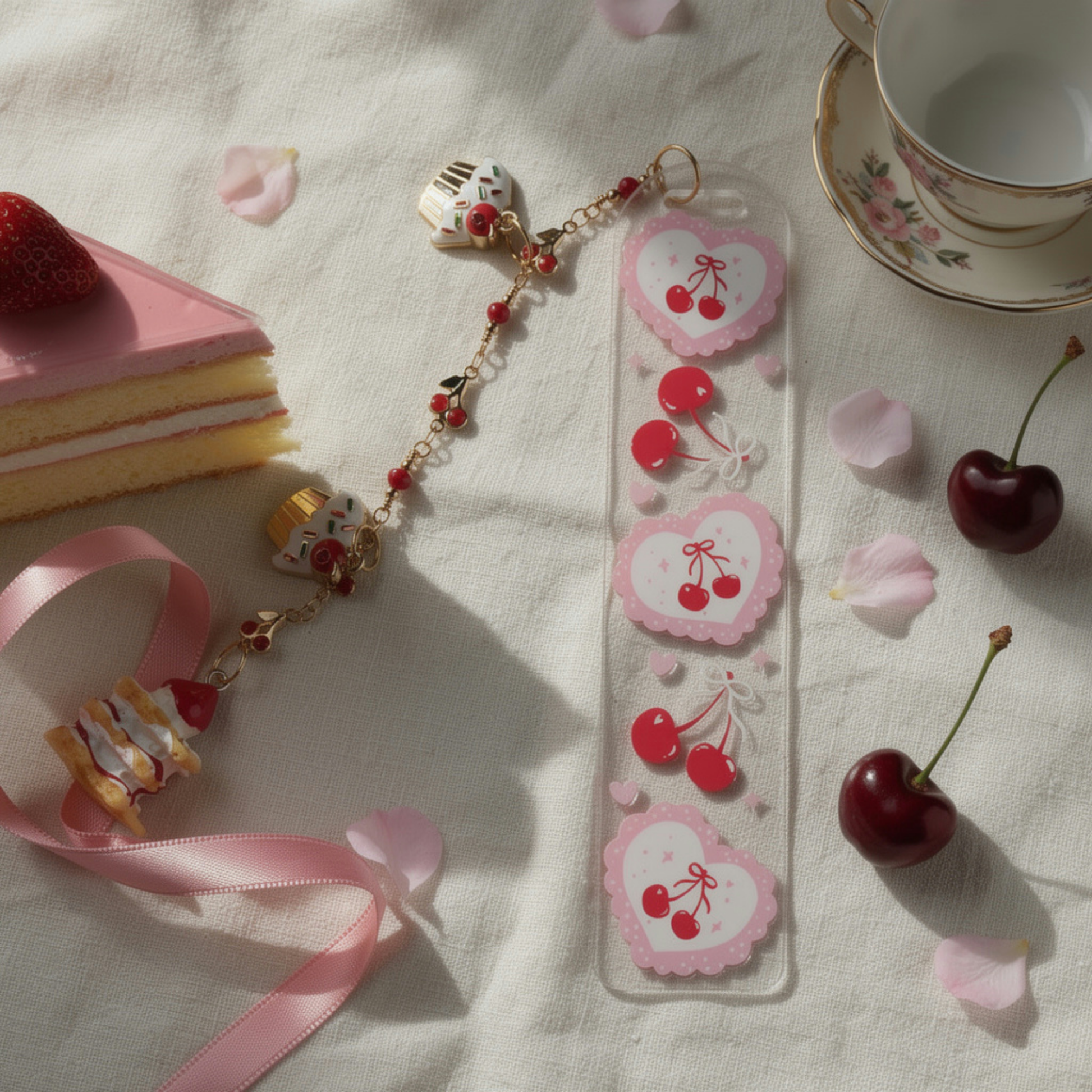 Cherries Bookmark. Cherry Cake Bookmark. Cake Cherries Bookmarks. Cherries Cake Bookmark. Cherry Lover Bookmark Gift. Cherry Lover Gift