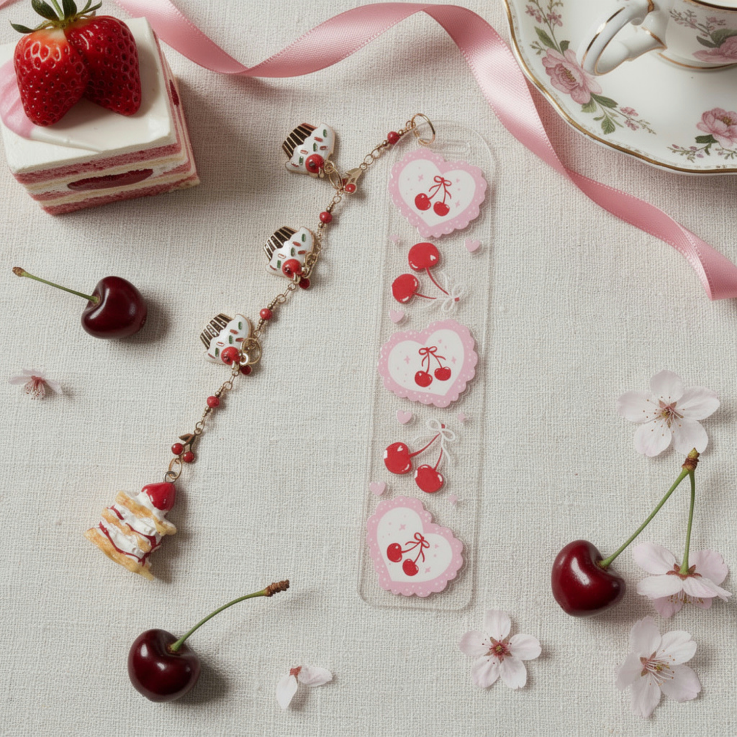 Cherries Bookmark. Cherry Cake Bookmark. Cake Cherries Bookmarks. Cherries Cake Bookmark. Cherry Lover Bookmark Gift. Cherry Lover Gift