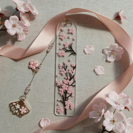 Cherry Blossom Bookmark. Japanese Cherry Blossom Bookmark. Sakura Bookmark Cherry Blossom Lover Bookmark Pink Sakura Cherry Blossom Bookmark