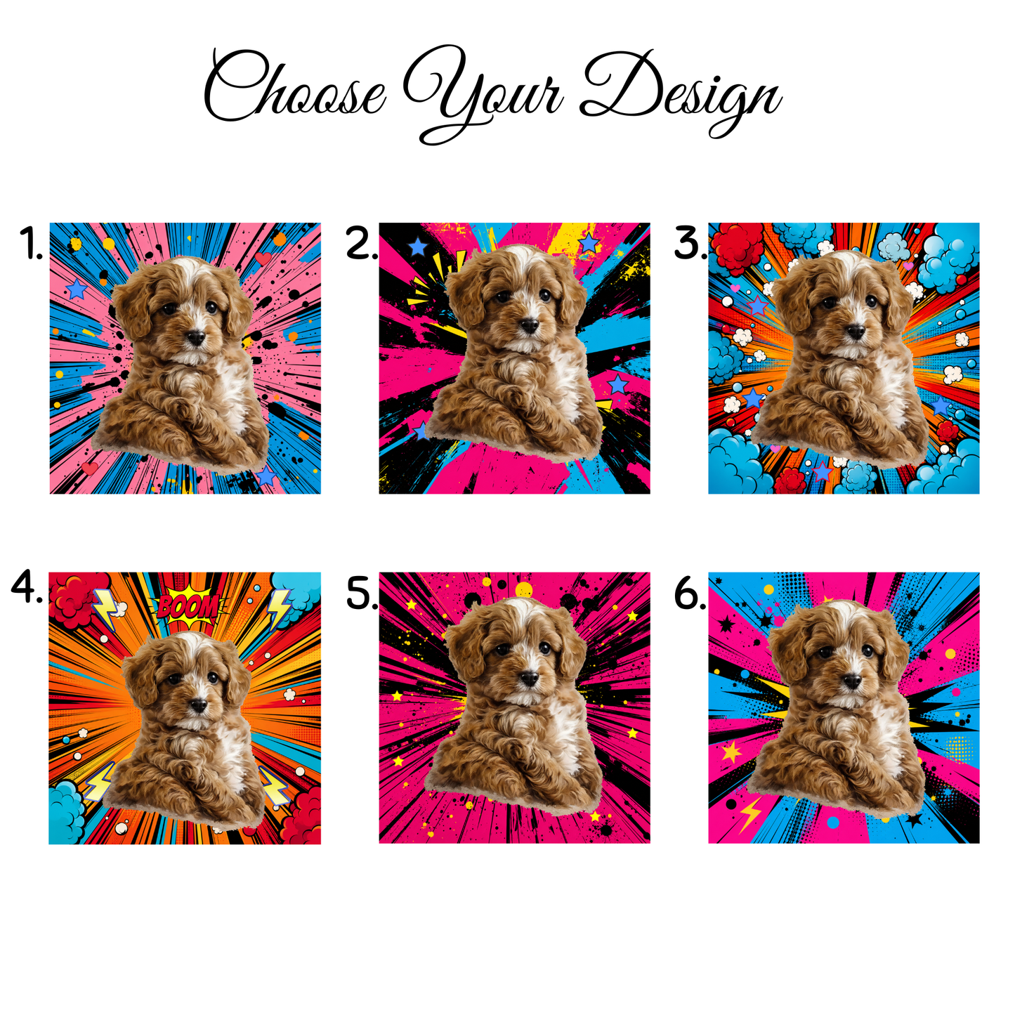 Choose your design for the Comic Style Pet Magnet Custom Pet Photo Ceramic Magnet Pet Portrait Fridge Magnet Pet Photo Magnet Custom Pet Portrait Ceramic Fridge Magnet