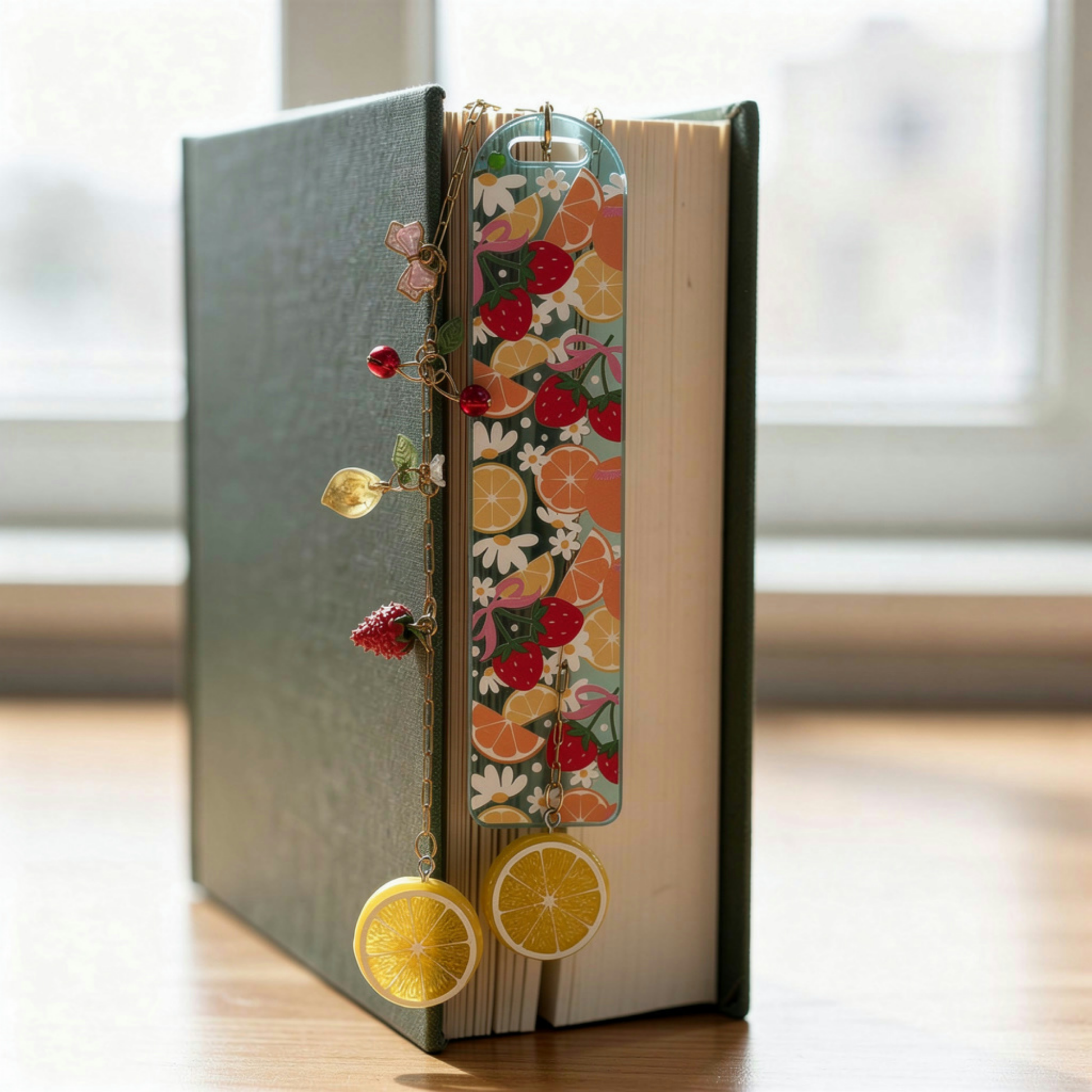 Strawberry Orange Bookmark. Orange Lemon Strawberry Bookmark. Orange & Strawberries Bookmark. Strawberry Lover Bookmark. Fruits Bookmark