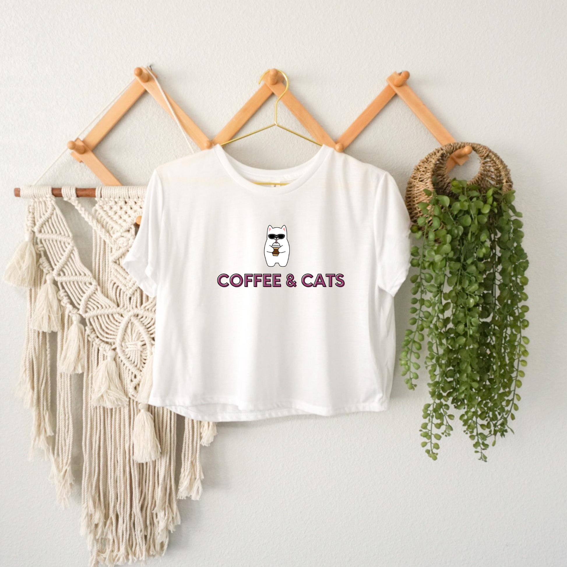 coffee and cats tshirt