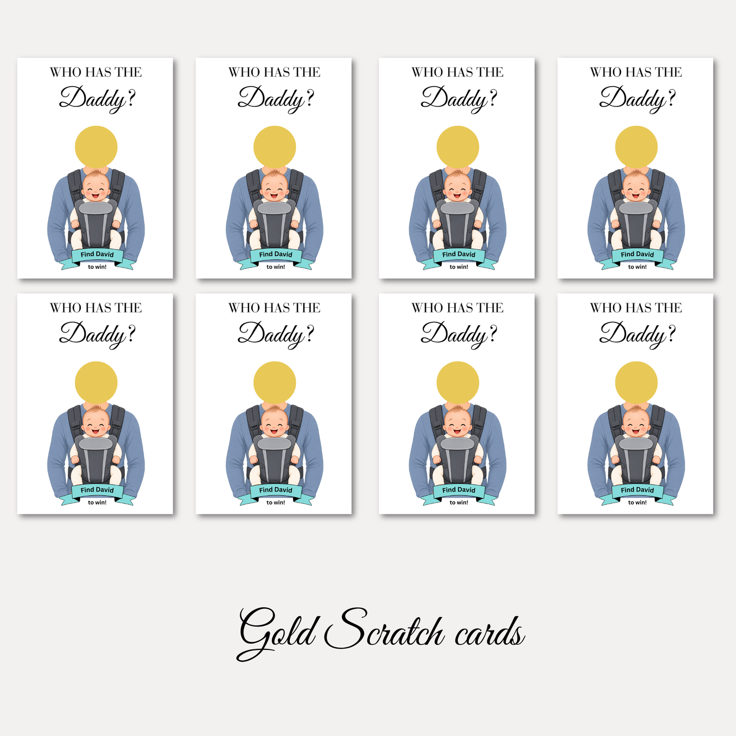 Who has the Daddy Scratch off game Baby Shower Games Baby Shower Scratch Off Who Has the Daddy? Who has the Dad Scratch Card PRINTED