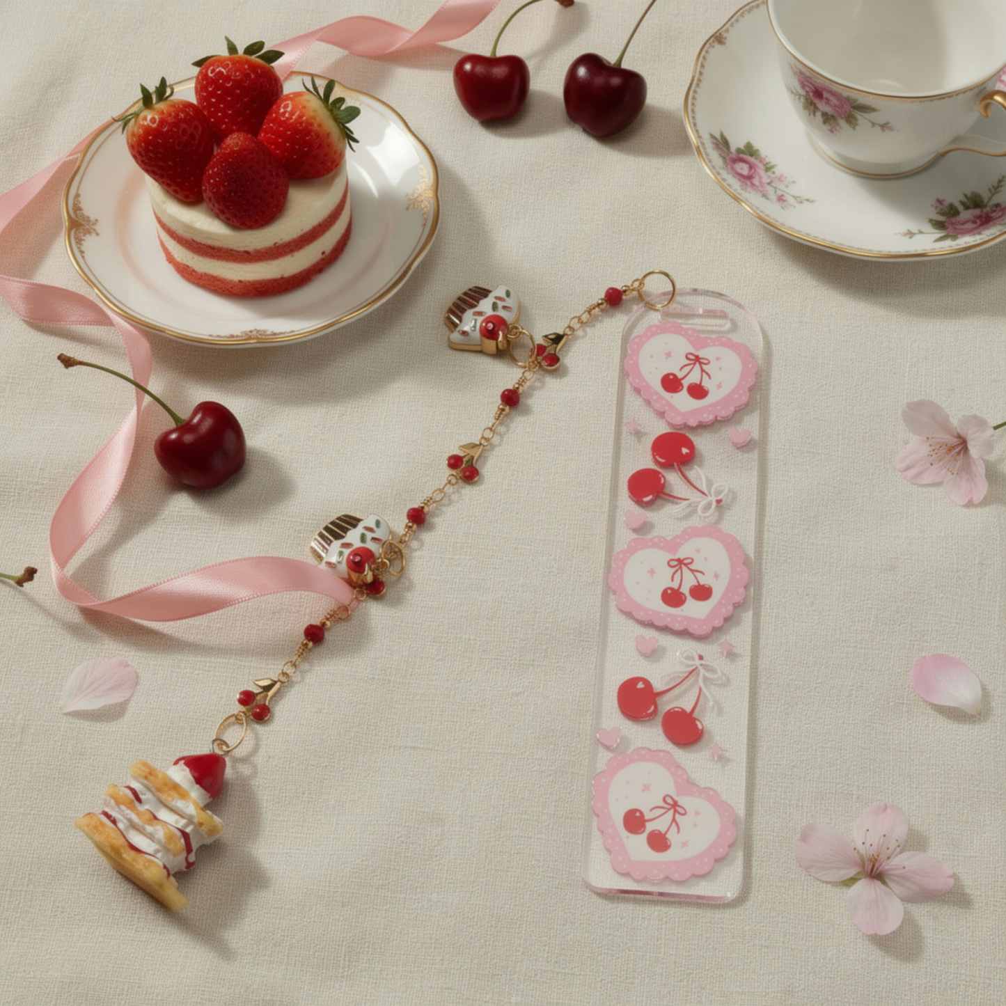 Cherries Bookmark. Cherry Cake Bookmark. Cake Cherries Bookmarks. Cherries Cake Bookmark. Cherry Lover Bookmark Gift. Cherry Lover Gift
