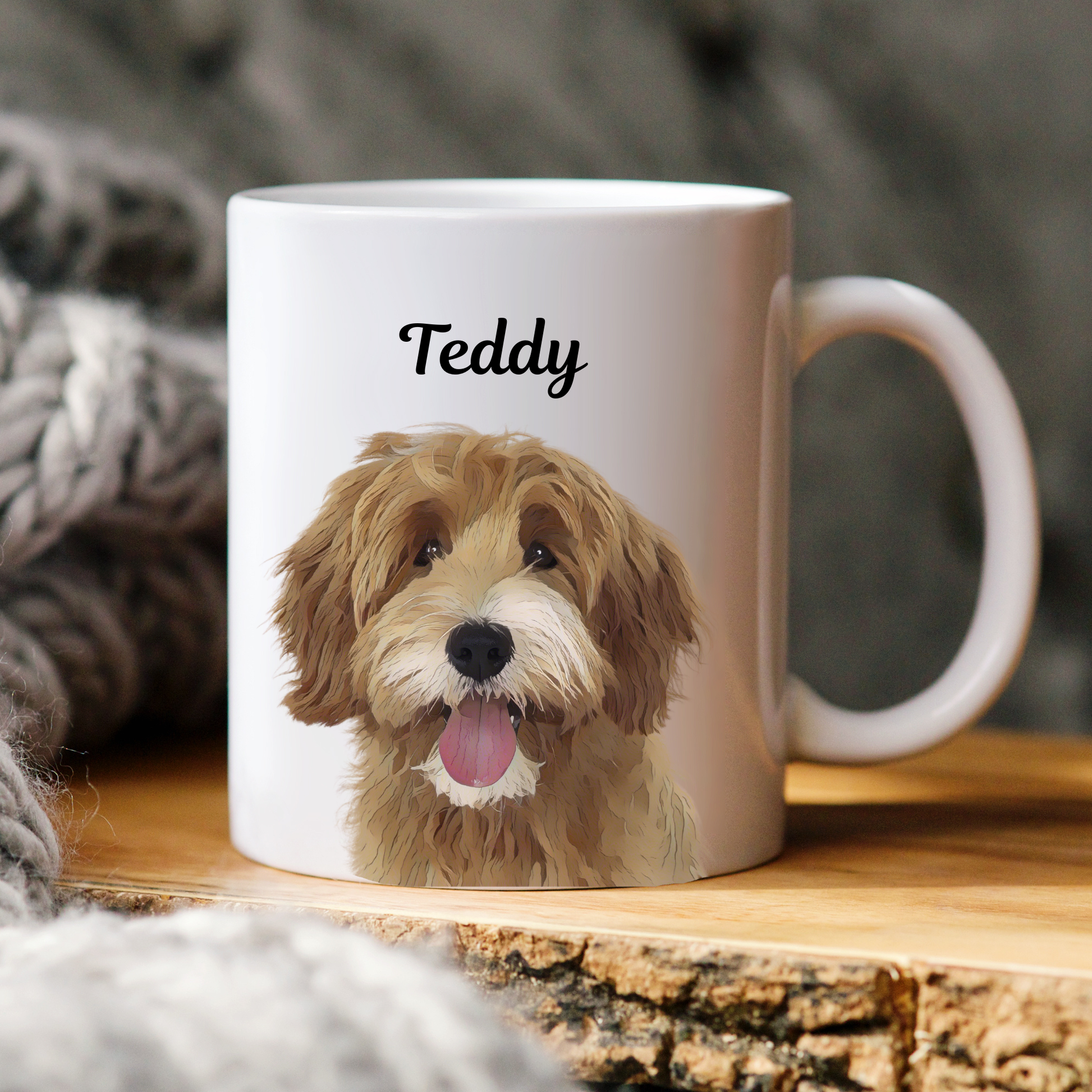 Custom Pet Mug Personalised Pet Photo Mug, Pet Portrait, Pet Memorial Gift, Pet Portrait Mug Gift