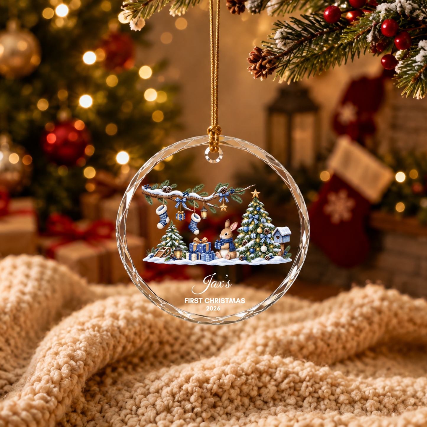 Baby’s First Christmas Ornament Personalised Acrylic Baby Christmas Ornament 2026 Custom Name Baby Boy Girl First Christmas Keepsake Gift