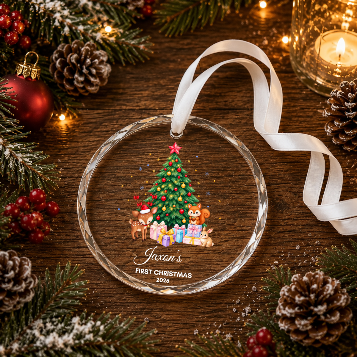 Baby’s First Christmas Ornament Personalised Acrylic Baby Christmas Ornament 2026 Custom Name Baby Boy Girl First Christmas Keepsake Gift