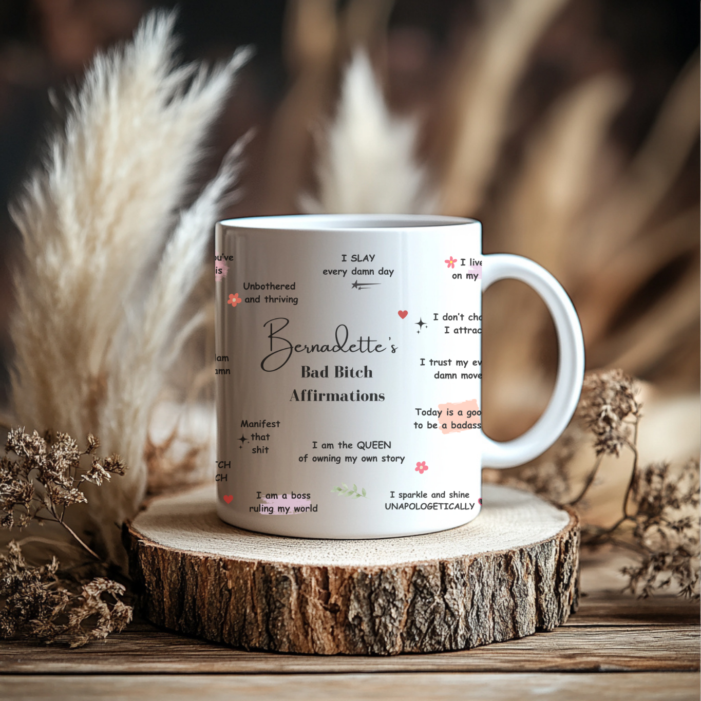 Personalised Bad B*tch Affirmations Mug. Swear Affirmations