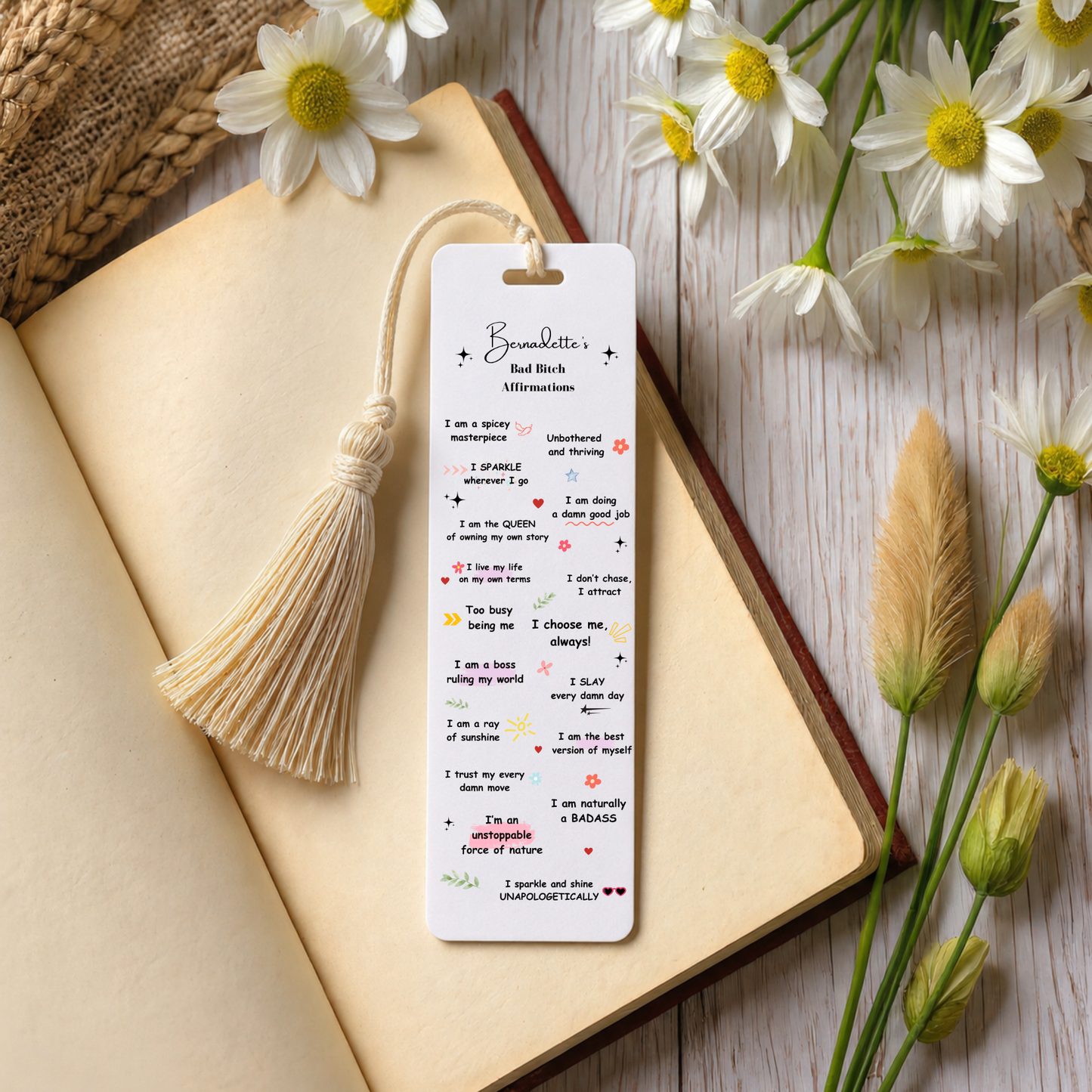 Mental Health Bookmark Affirmations Bookmark 