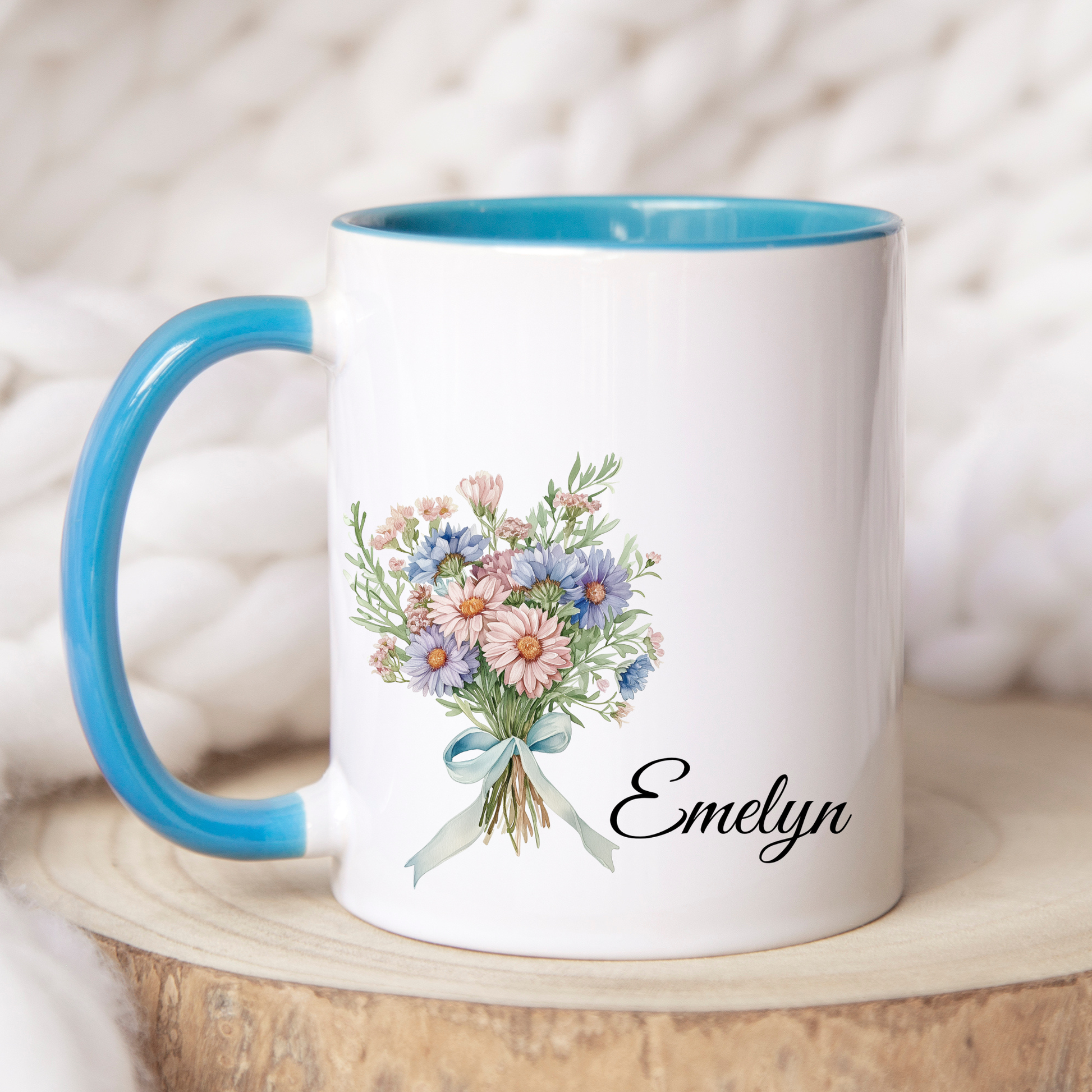 Personalised Birth Flower Mug