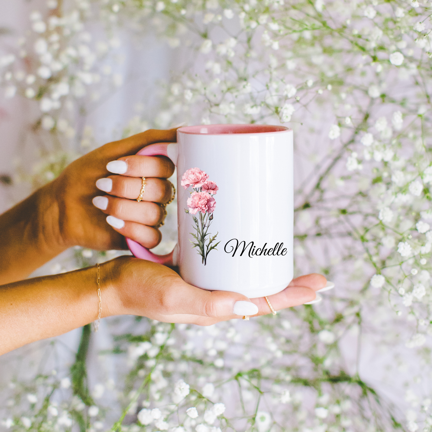 Personalised Birth Flower Mug