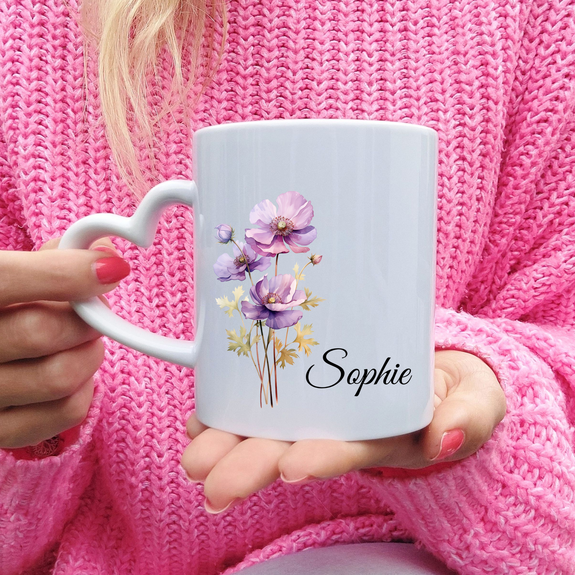 Personalised Birth Flower Mug