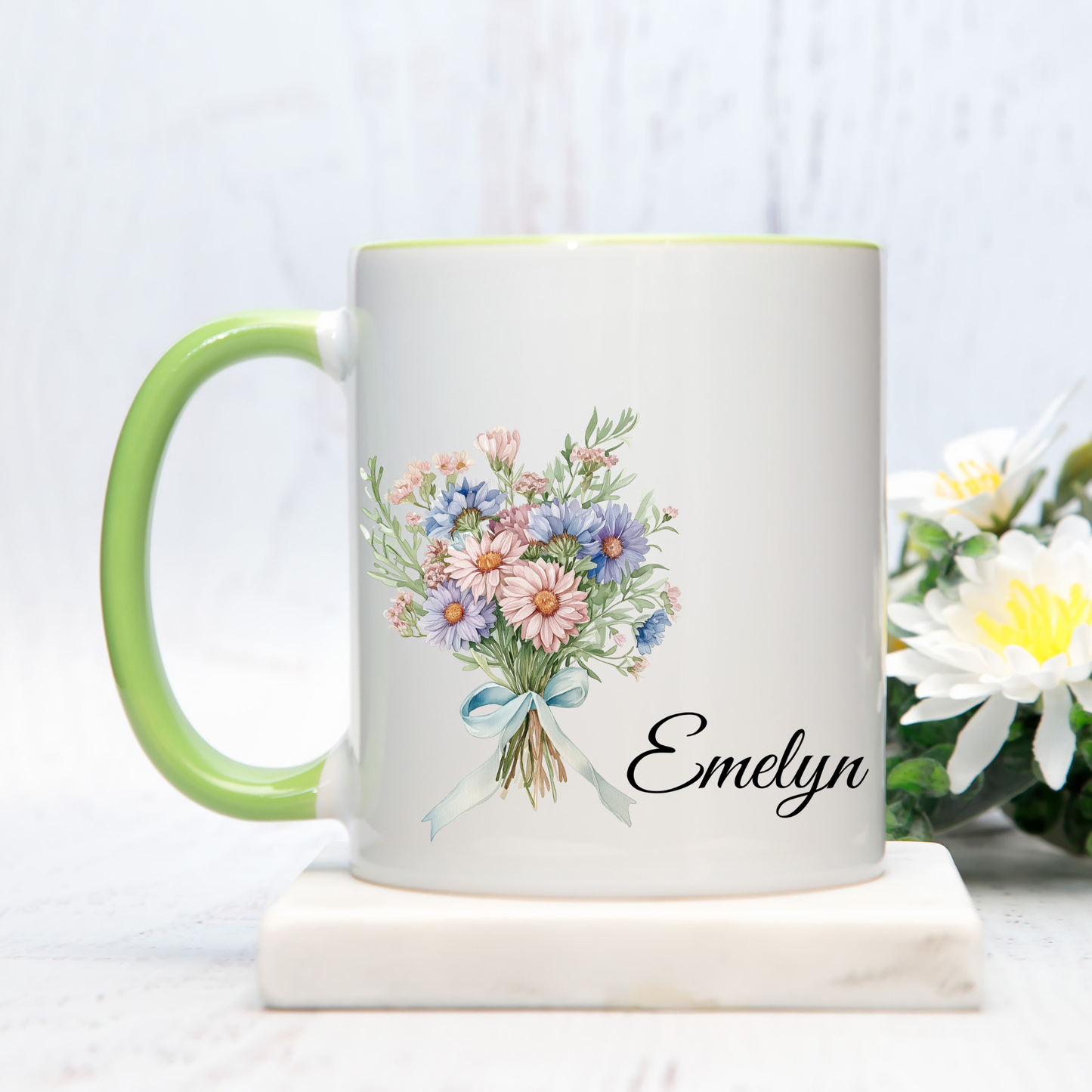 Personalised Birth Flower Mug