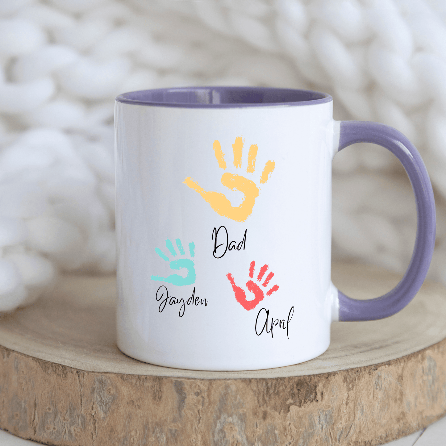 Dad Mug with Kids Handprints