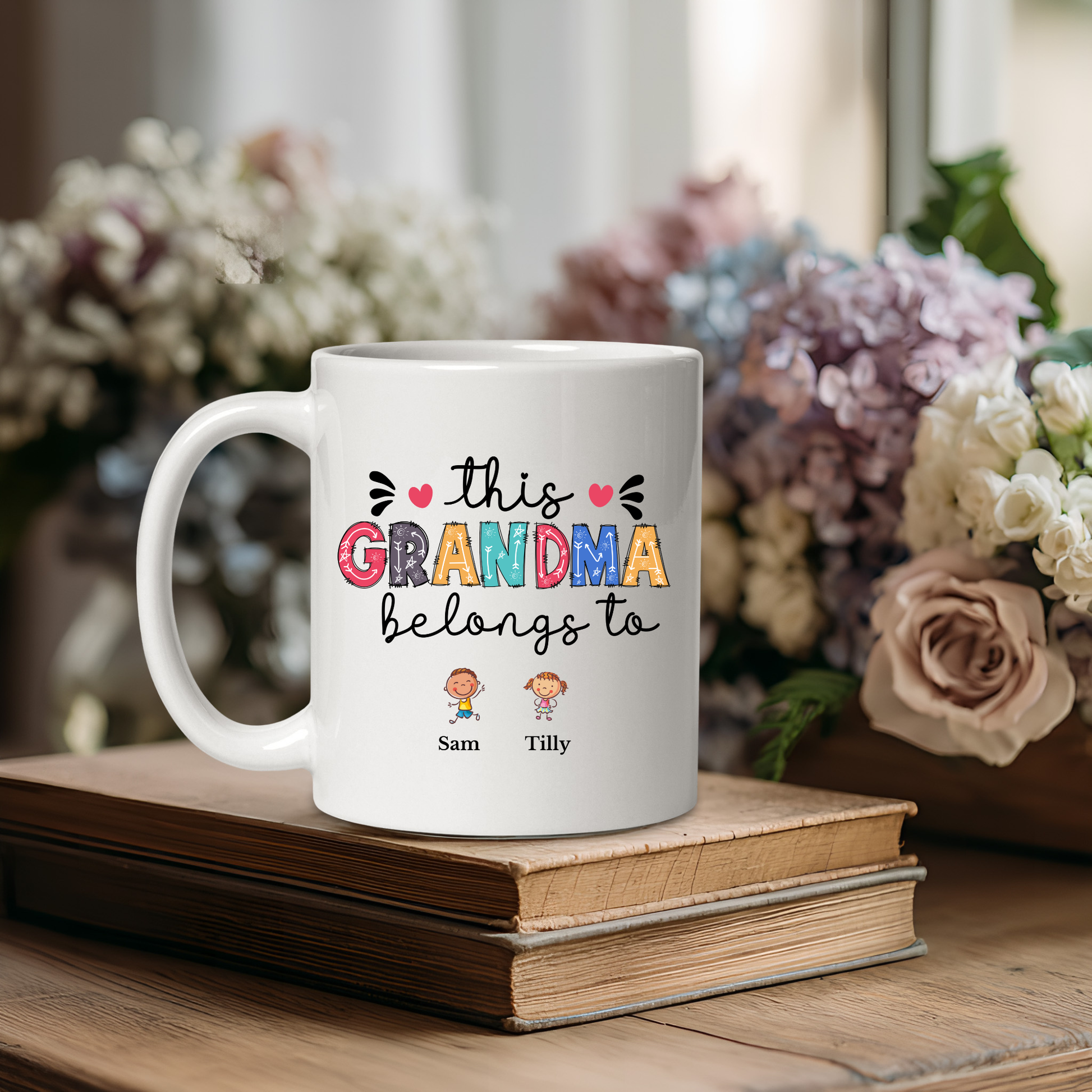 This Grandma Belongs To Mug. Personalised Grandma Mug with Grandkids Names. Grandma gift from grandkids Grandma Mug Custom Grandma Mug gifts