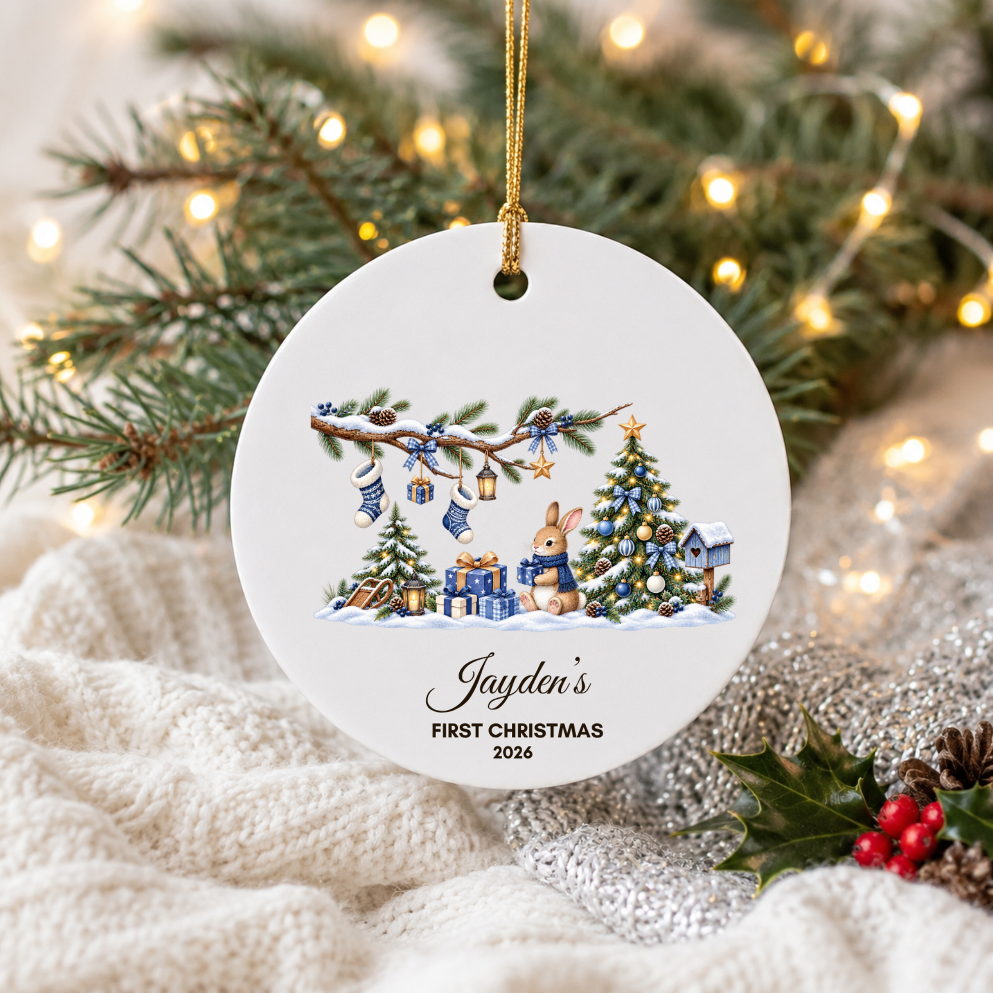 Baby’s First Christmas Ornament Personalised Acrylic Baby Christmas Ornament 2026 Custom Name Baby Boy Girl First Christmas Keepsake Gift