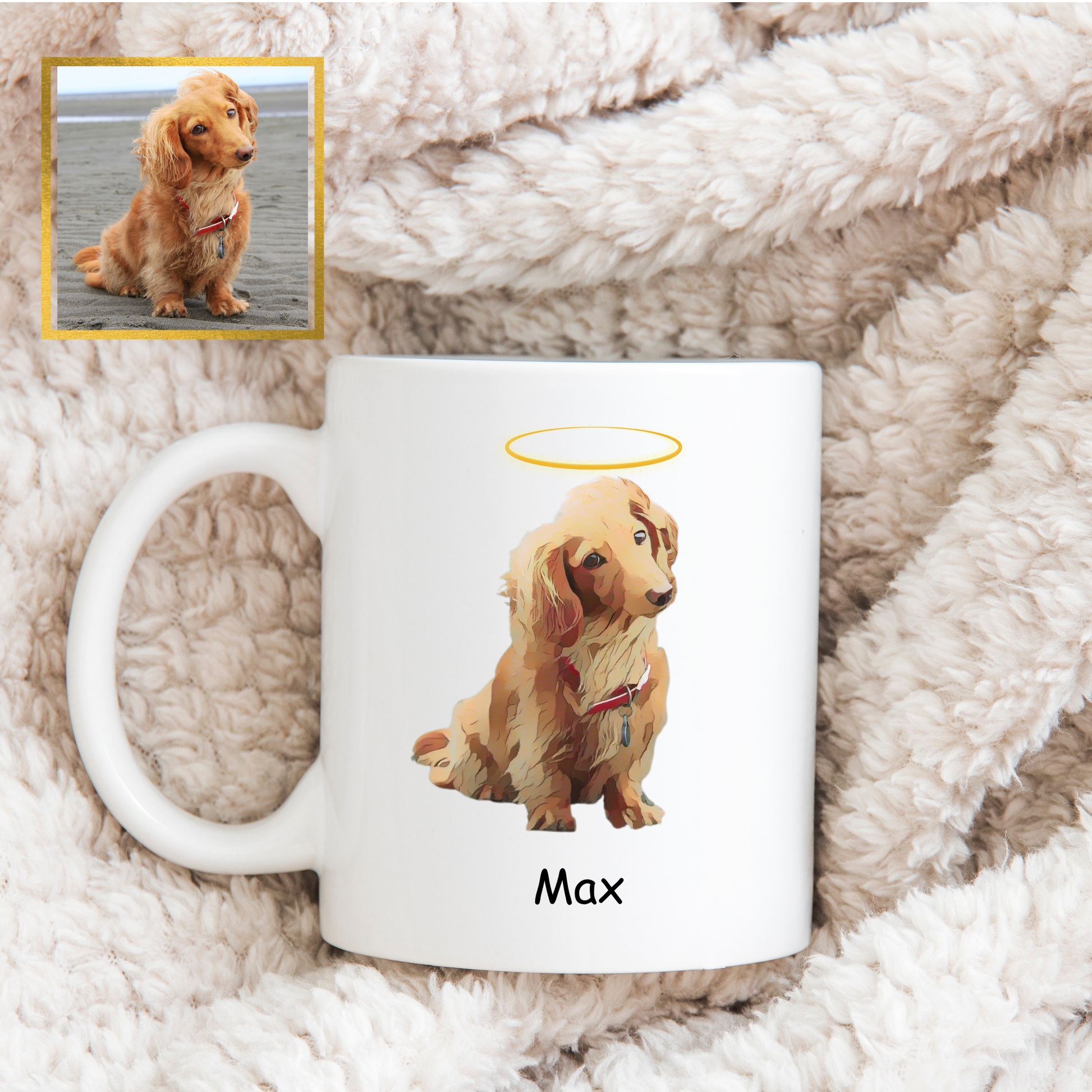 Custom Pet Mug Personalised Pet Photo Mug, Pet Portrait, Pet Memorial Gift, Pet Portrait Mug Gift