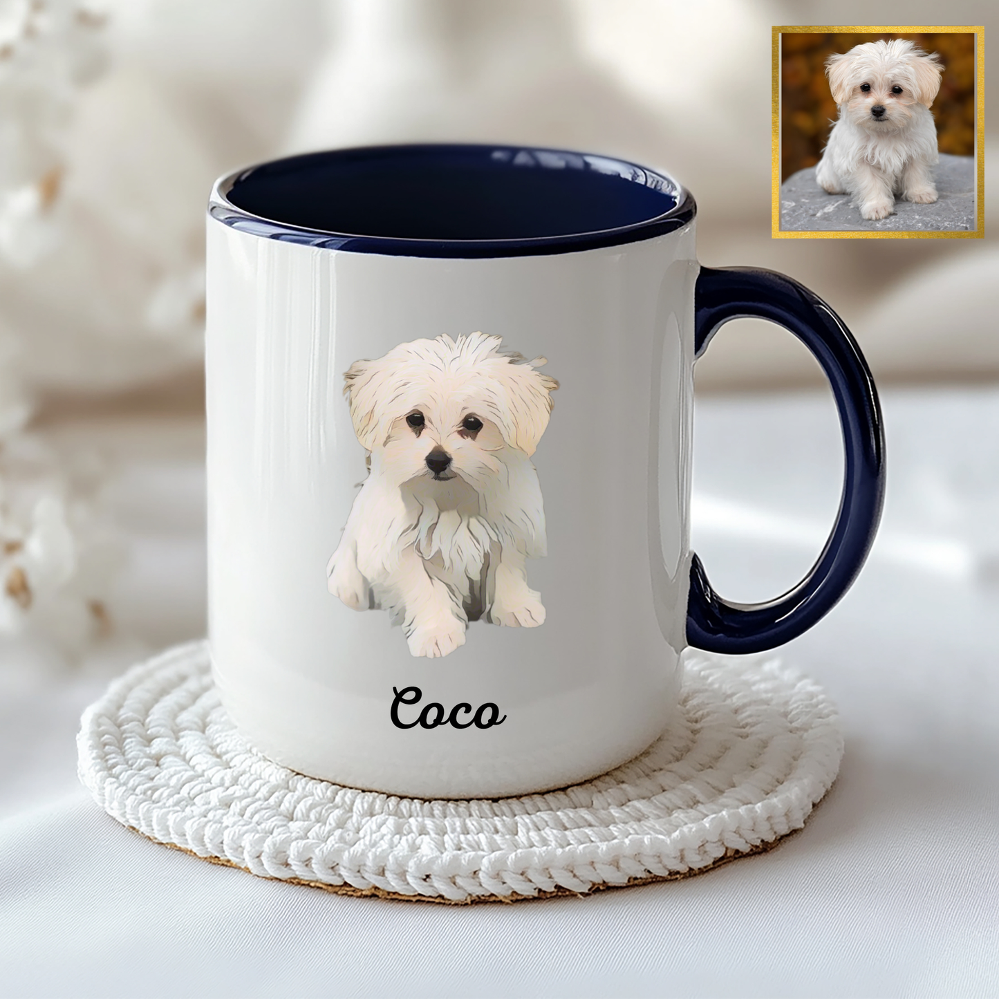 Custom Pet Mug Personalised Pet Photo Mug, Pet Portrait, Pet Memorial Gift, Pet Portrait Mug Gift