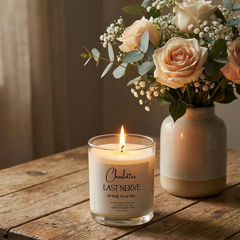 Personalised "Last Nerve" Candle. Soy Wax Name Candle. Custom Glass Jar Candle