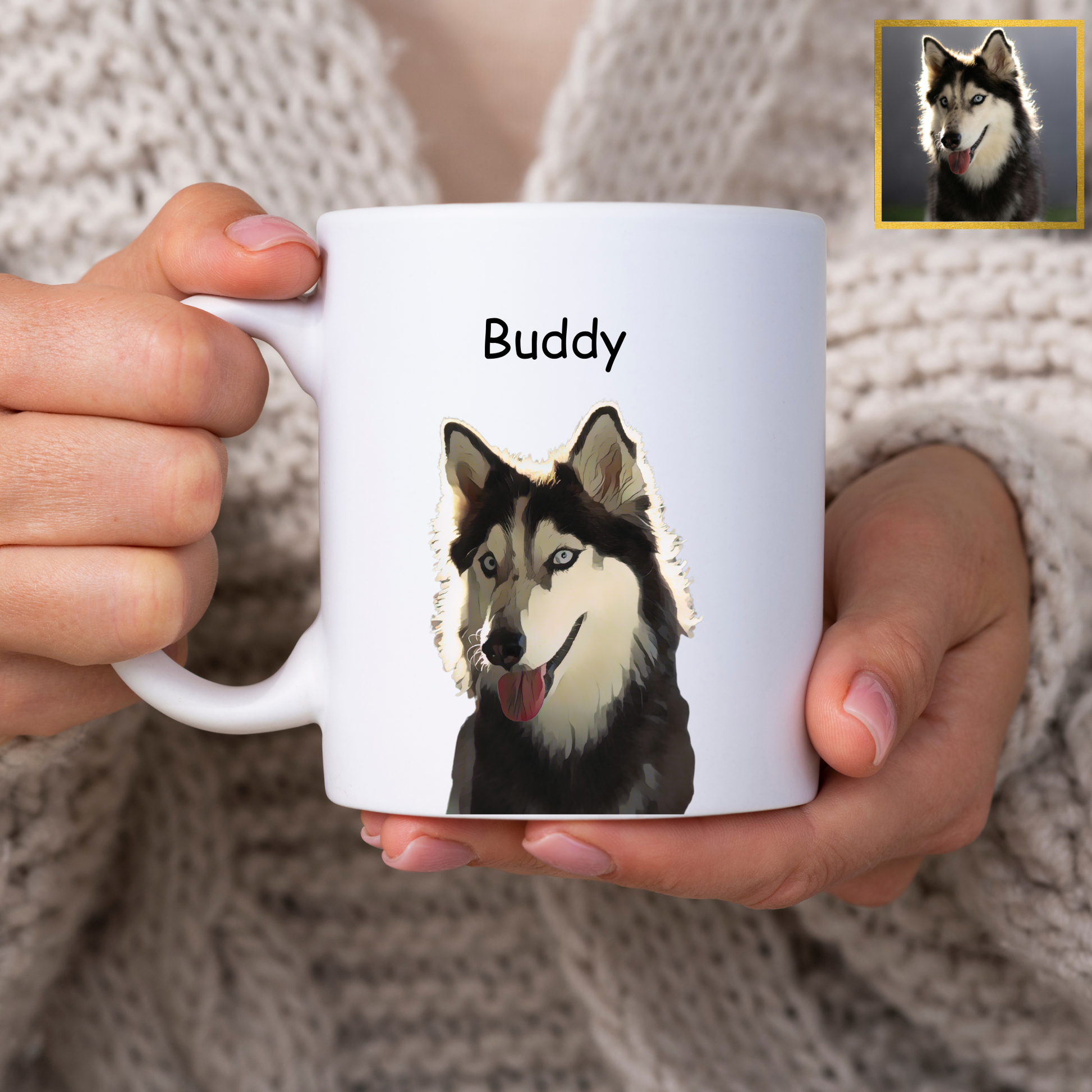 Custom Pet Mug Personalised Pet Photo Mug, Pet Portrait, Pet Memorial Gift, Pet Portrait Mug Gift