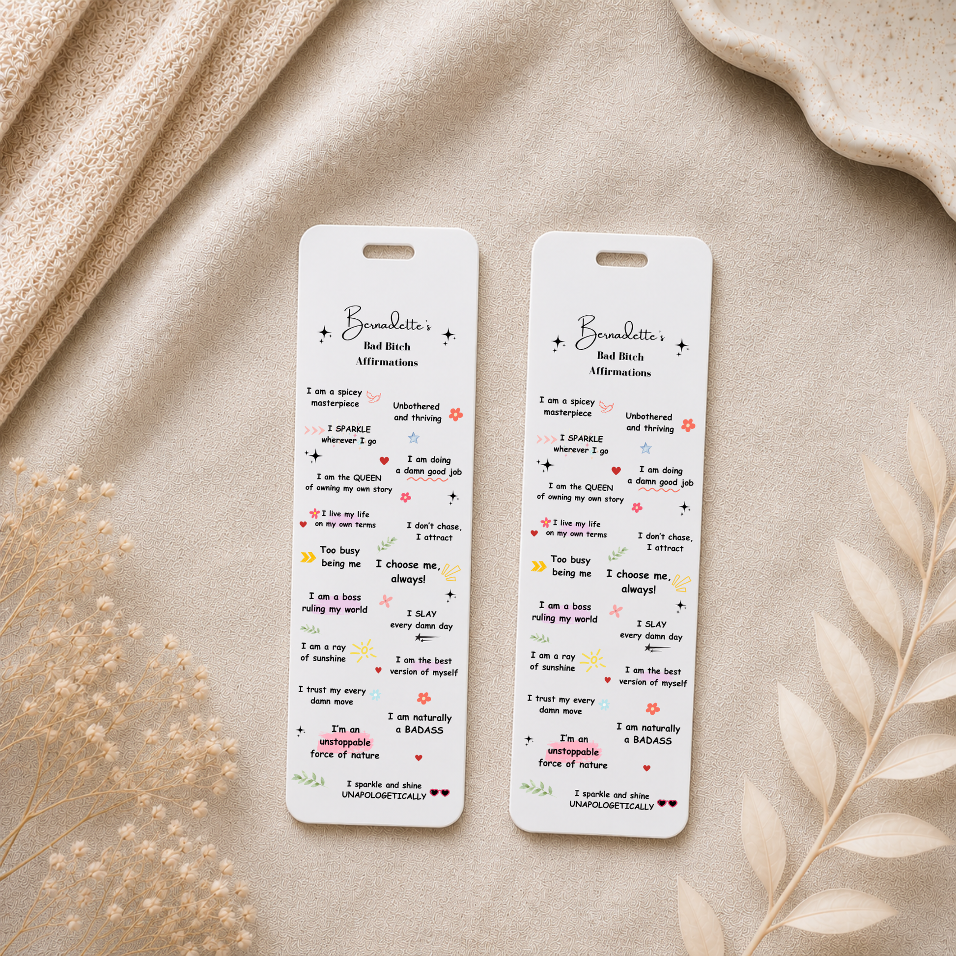 Mental Health Bookmark Affirmations Bookmark 