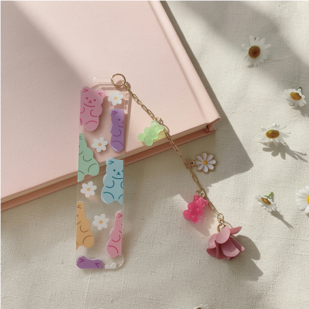 Gummy Bear Bookmark . Gummy Bears Bookmark with Charms . Gummy Bear Lover Gift